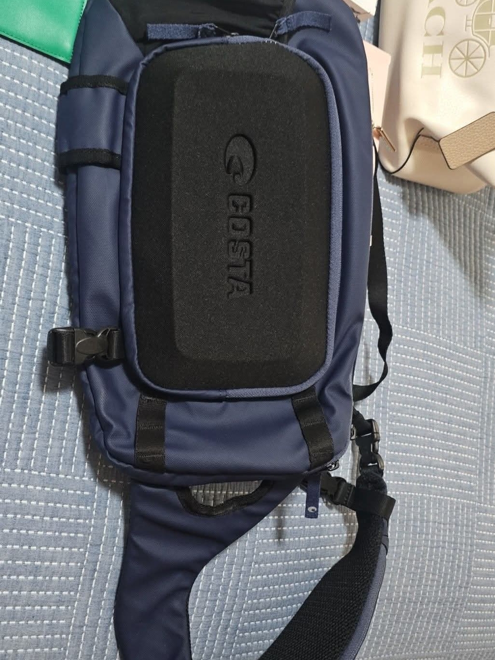 Costa Navy and Black Sling Belt Bag for Men